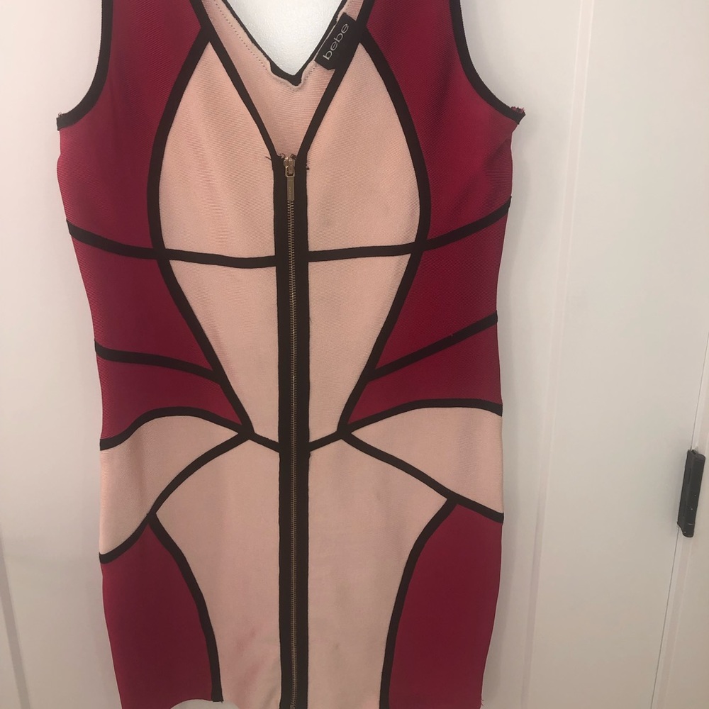 Bebe Color-block Bandage Dress